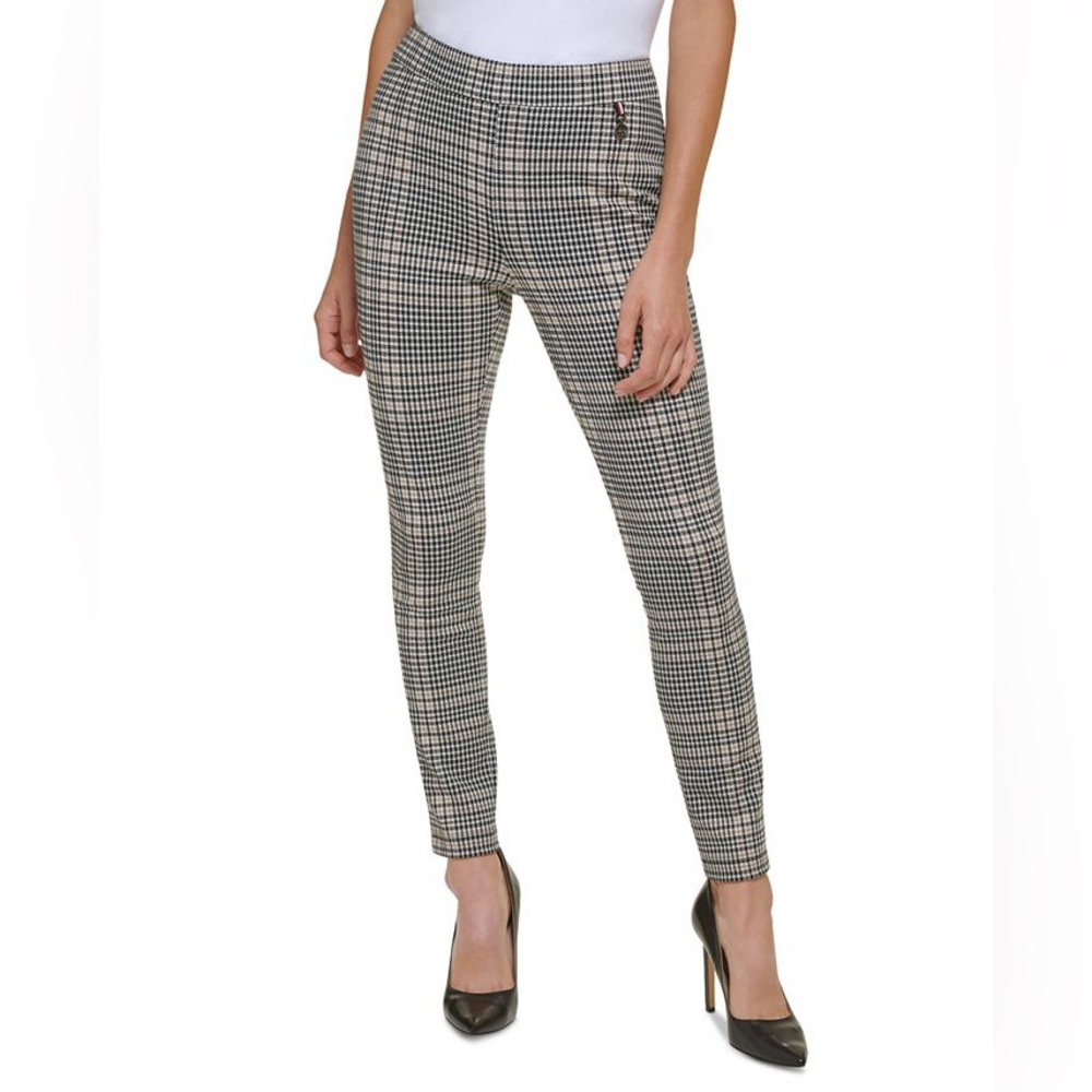 Tommy Hilfiger Black and White Checkered Women's Pants
